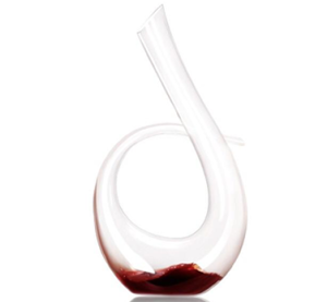 Decantador De Vino De Cristal Sin Plomo En Forma De U, Sopla